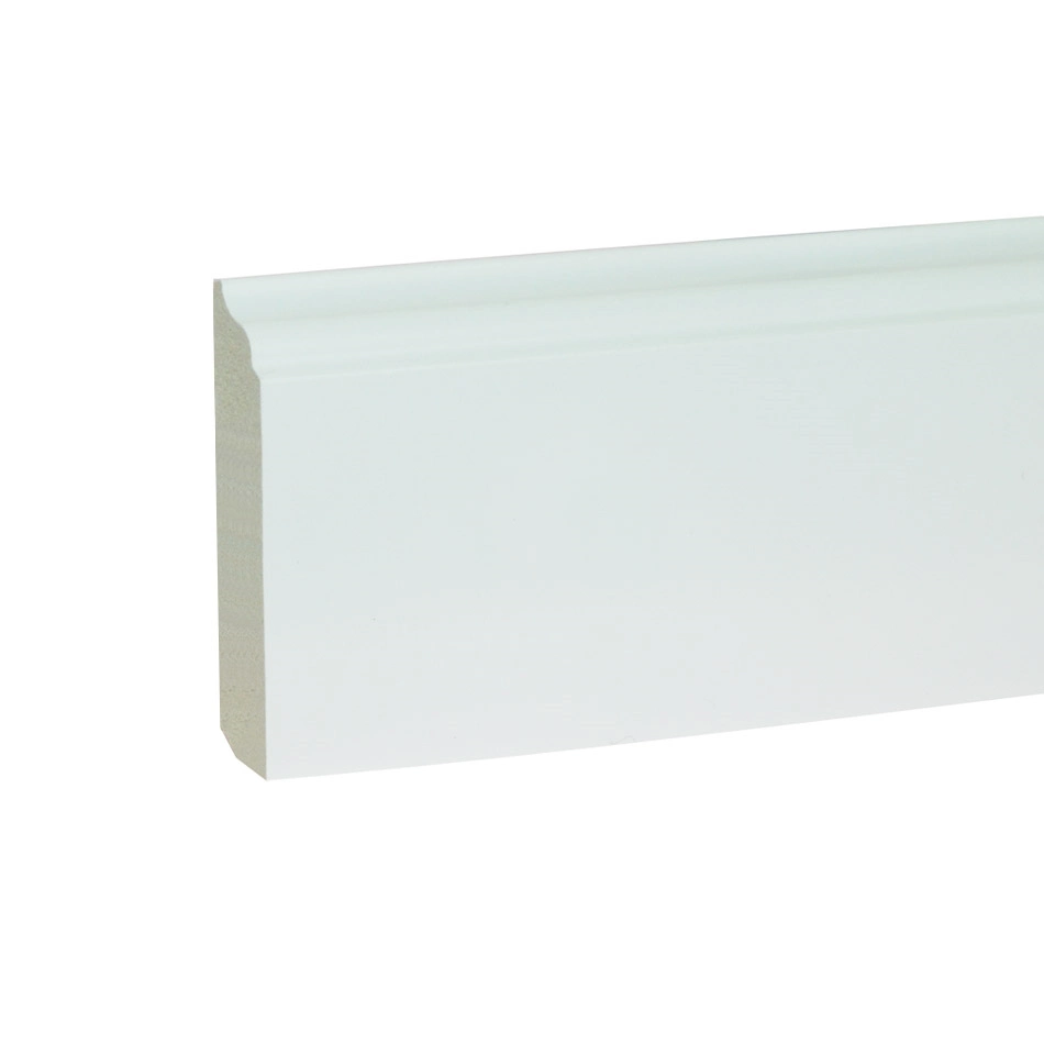 Waterproof White Primed Decorative Polystyrene PS Baseboard Molding Zocalo