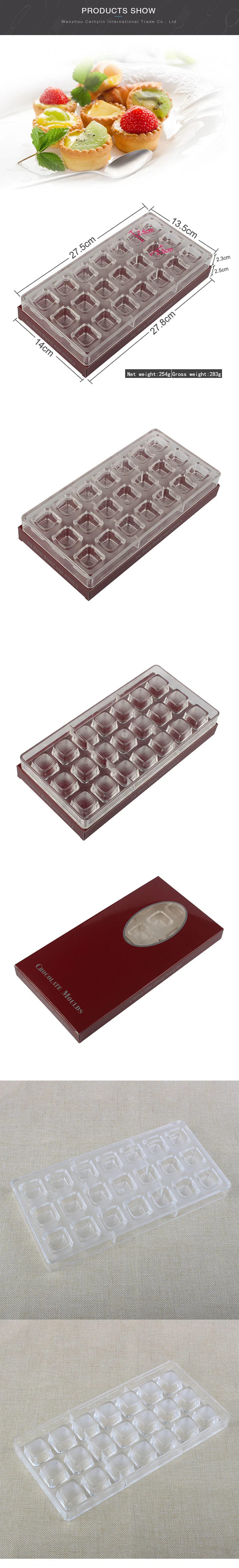 Bar Plastic Square Shape Chocolate Mold