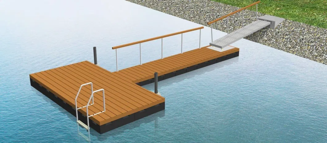 Roto Mould Floating Dock Rotomolding Plastic Marinas Floating Pontoon Dock