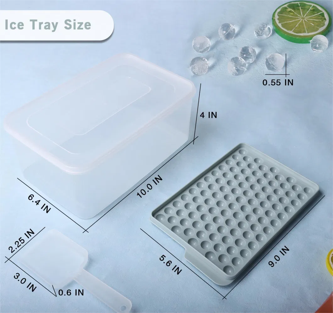 Plastic BPA Free 104 Grids Ice Cube Tray Set Molds with Lid