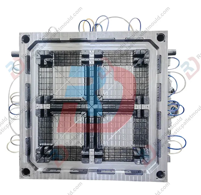 1400*1200*150 HDPE PP Double-Side Net Gird Window 4-Way-Entrance Shelf-Loading Plastic Pallet Mould