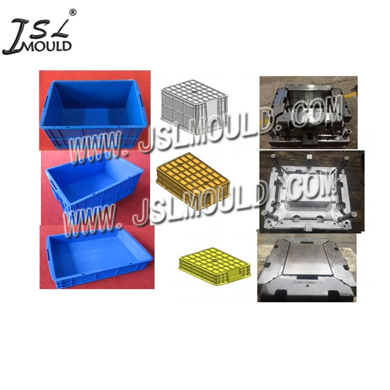 Injection Plastic Attached Lid Distribution Storage Container Mold