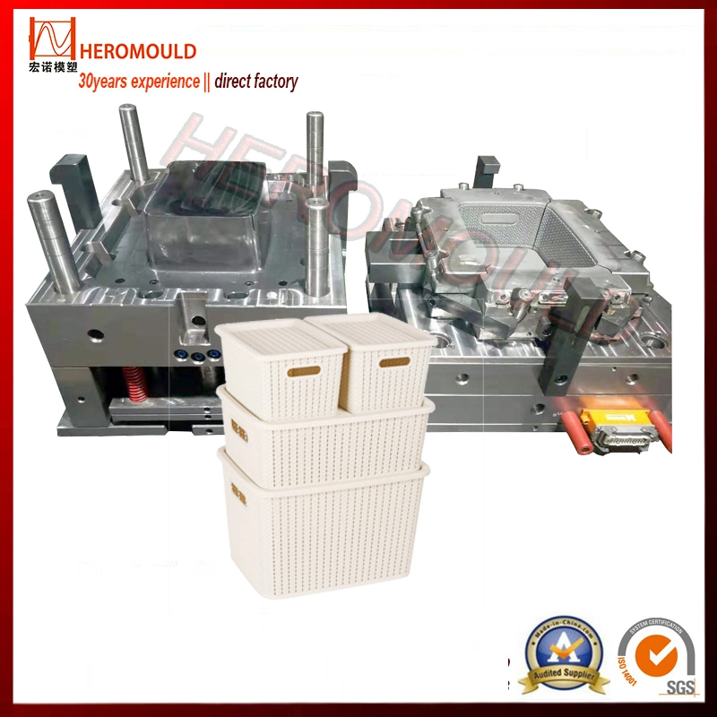 3PC Set Plastic Injection Mould Rattan Storage Box Basekt Mould Heromould