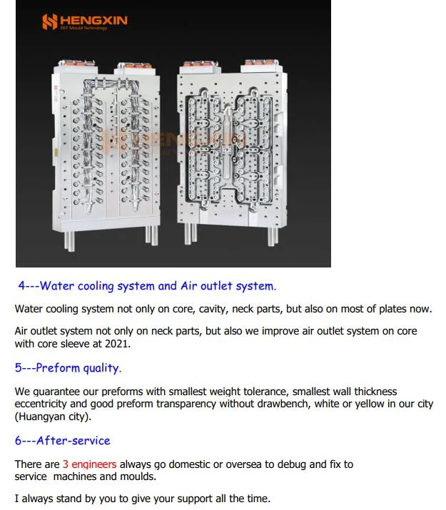 32 Cavities Pin-Valve Gate Hot Runner Pet Preform Mold for 38mm Neck Husky Former Engineer Customization, Molde De Preforma