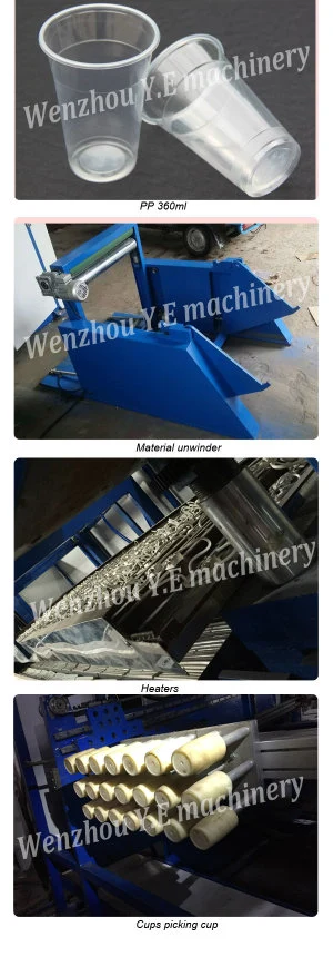 Plastic Cup PP Pet Thermoforming Machine Tilt Mold with Auto Stacker