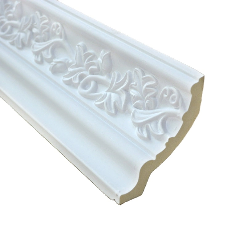 Rose Flower Cornice Good Quality Polyurethane Flower Crown Molding for Interior Decoration Width 98mm and 132mm