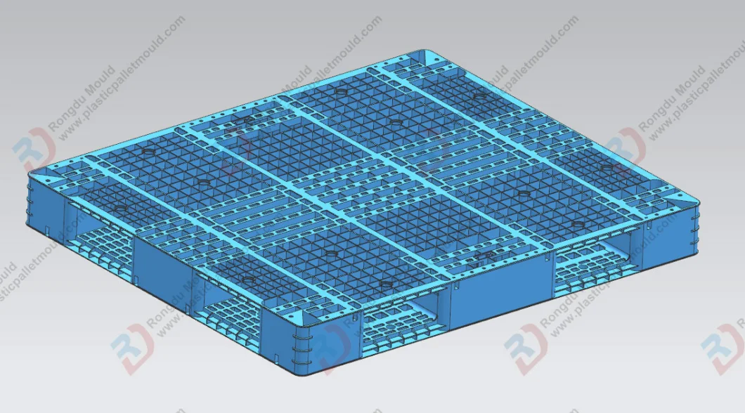 1400*1200*150 HDPE PP Double-Side Net Gird Window 4-Way-Entrance Shelf-Loading Plastic Pallet Mould