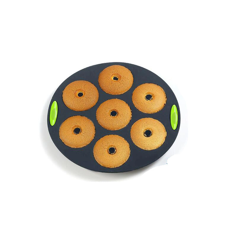 Non Stick Baking Pan Silicone Doughnut Molds with 7 Cavities Suitable for Cakes, Biscuits, Muffins, Donut Bl12196