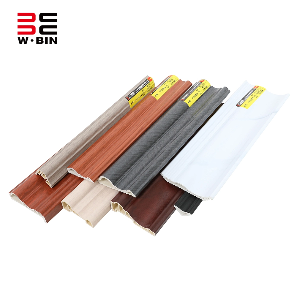 Wangbin Black Yin Angle Line PVC Coated WPC Corner Moulding