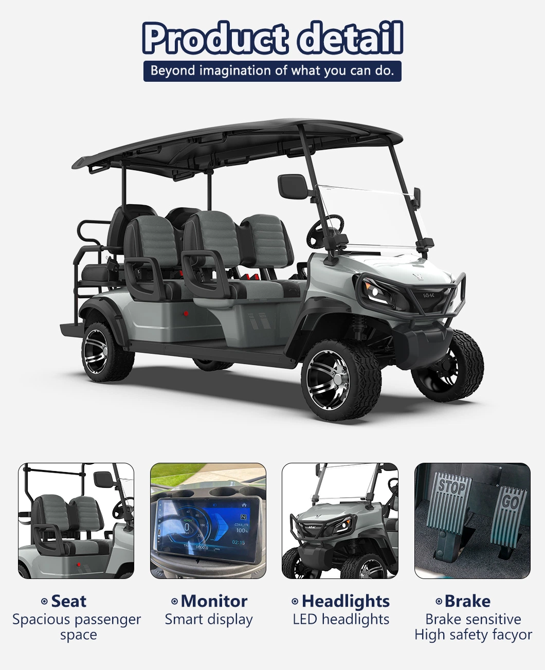 CE 2023 New Electric Sport 5kw Cheap Approved Golf Electric Golf Cart