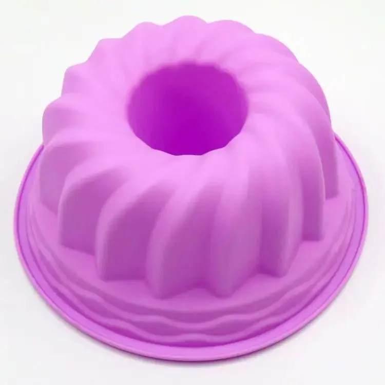 Silicone Fluted Cake Pan Nonstick Round Cake Mold Reusable Silicone Baking Mold Suitable for Making Jello, Cake, Gelatin