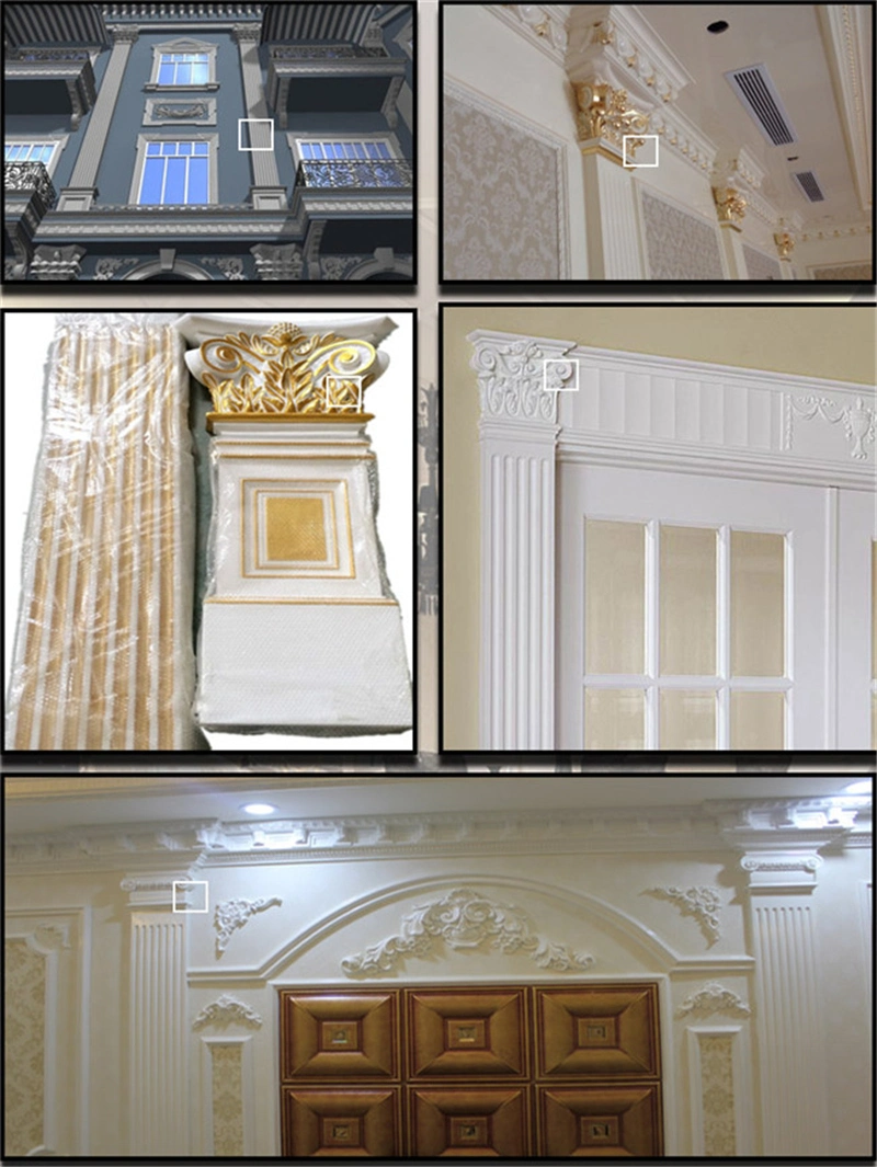 Polyurethane Decorative Roman Column Mold, Lighted Wedding Pilaster for Home Decoration