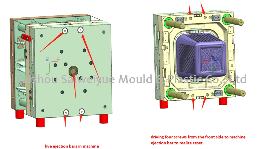 House Bathroom Plastic Resin Clothes Basket Mold Crate Moulding Baskets Injection Mould