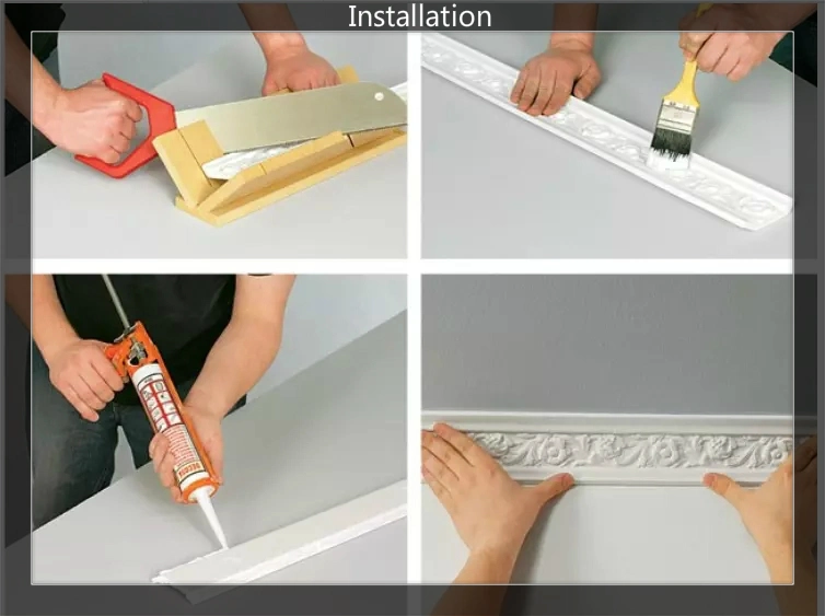 Wholesale Polyurethane Flat Cornice Molding Decoration Safety and Environmental Protection Polyurethane Molding