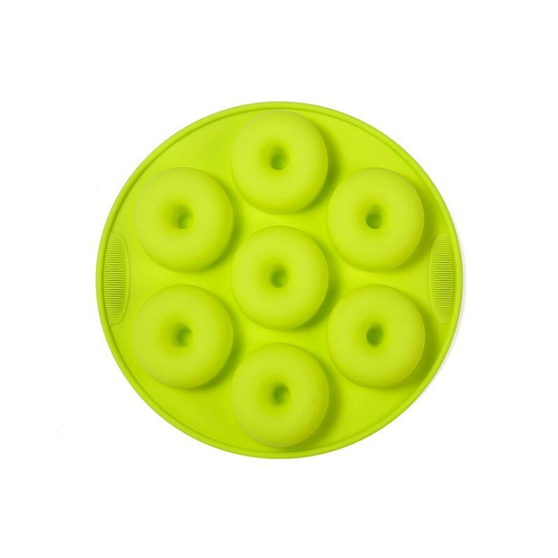 Doughnut Moulds with 7 Cavities, Silicone Non Stick Baking Pan, Heat Resistant, Suitable for Cakes, Biscuits, Muffins, Donut Maker Kitchen Baking Tray Esg12196