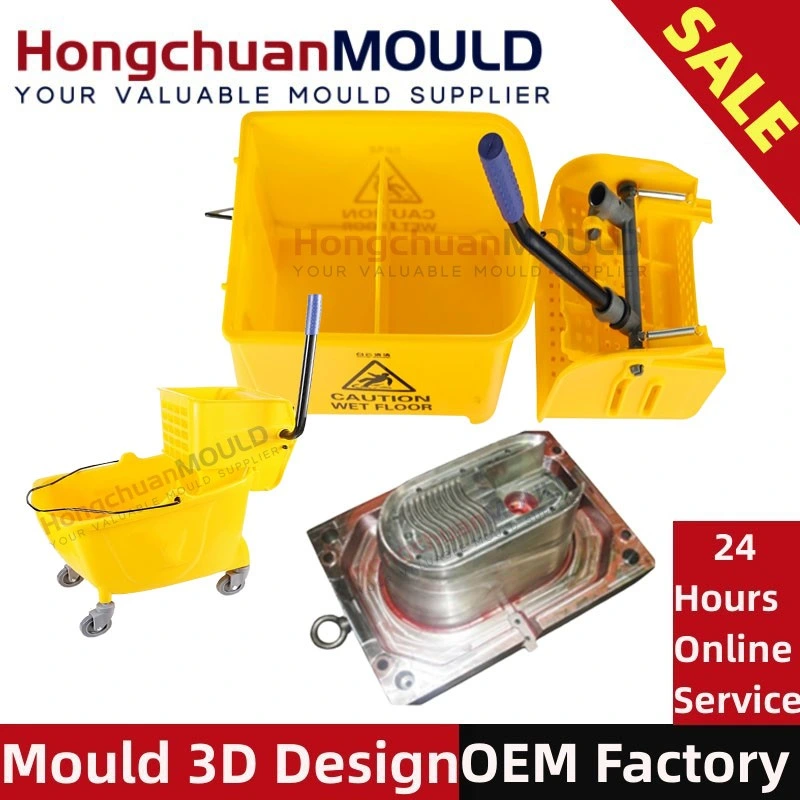 Plastic Injection Molding Mould for PP Floor Cleaning Mop Bucket Mould