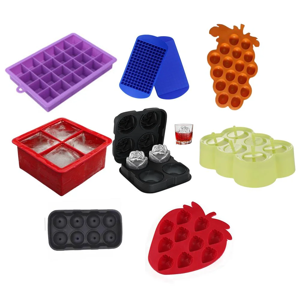 Ice Mold Shape Customzied Black White Blue Color Customzied Custom Silicone Mold/Silicone Ice Cube Tray/Silicone Mold with 12/24/36 Cells