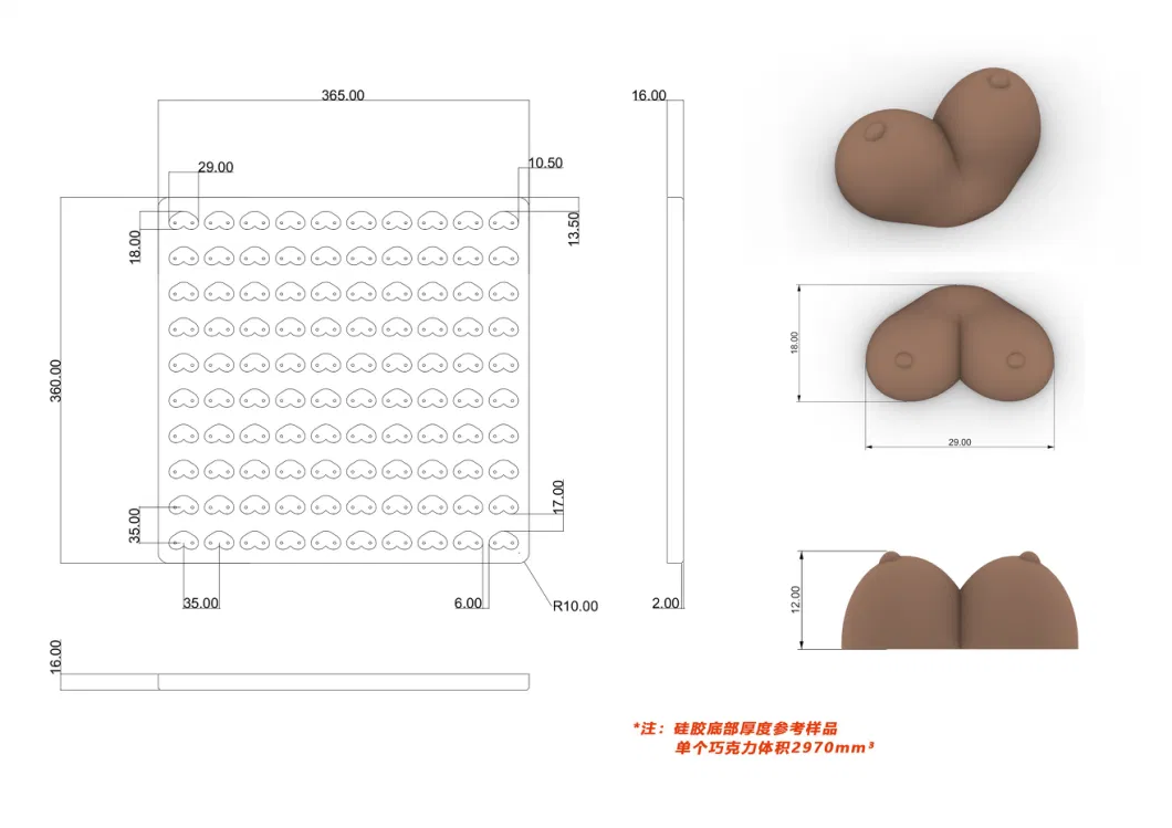 Custom Slicone Mold for Chocolate Gummy Candy Penies Sex Shape Mold