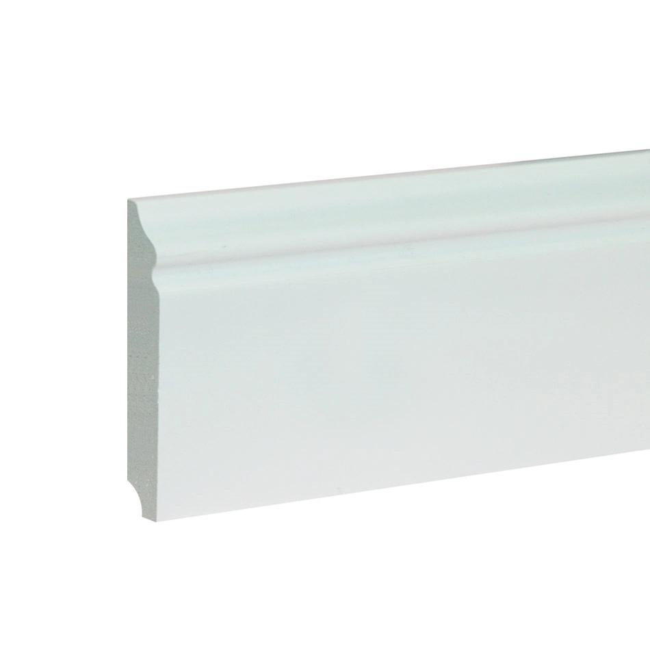 Waterproof White Primed Decorative Polystyrene PS Baseboard Molding Zocalo