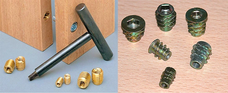 Factory Zinc Alloy Hex Socket Drive Threaded Insert Nuts From Tengri