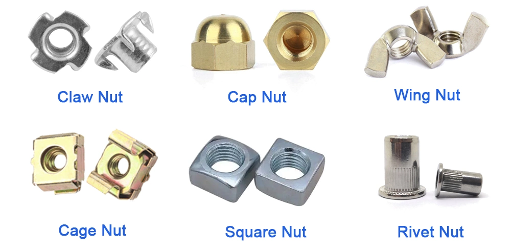 M4 M6 M8 M10 Carbon Steel Thread for Wood Insert Nut Flanged Hex Drive Head Furniture Nuts