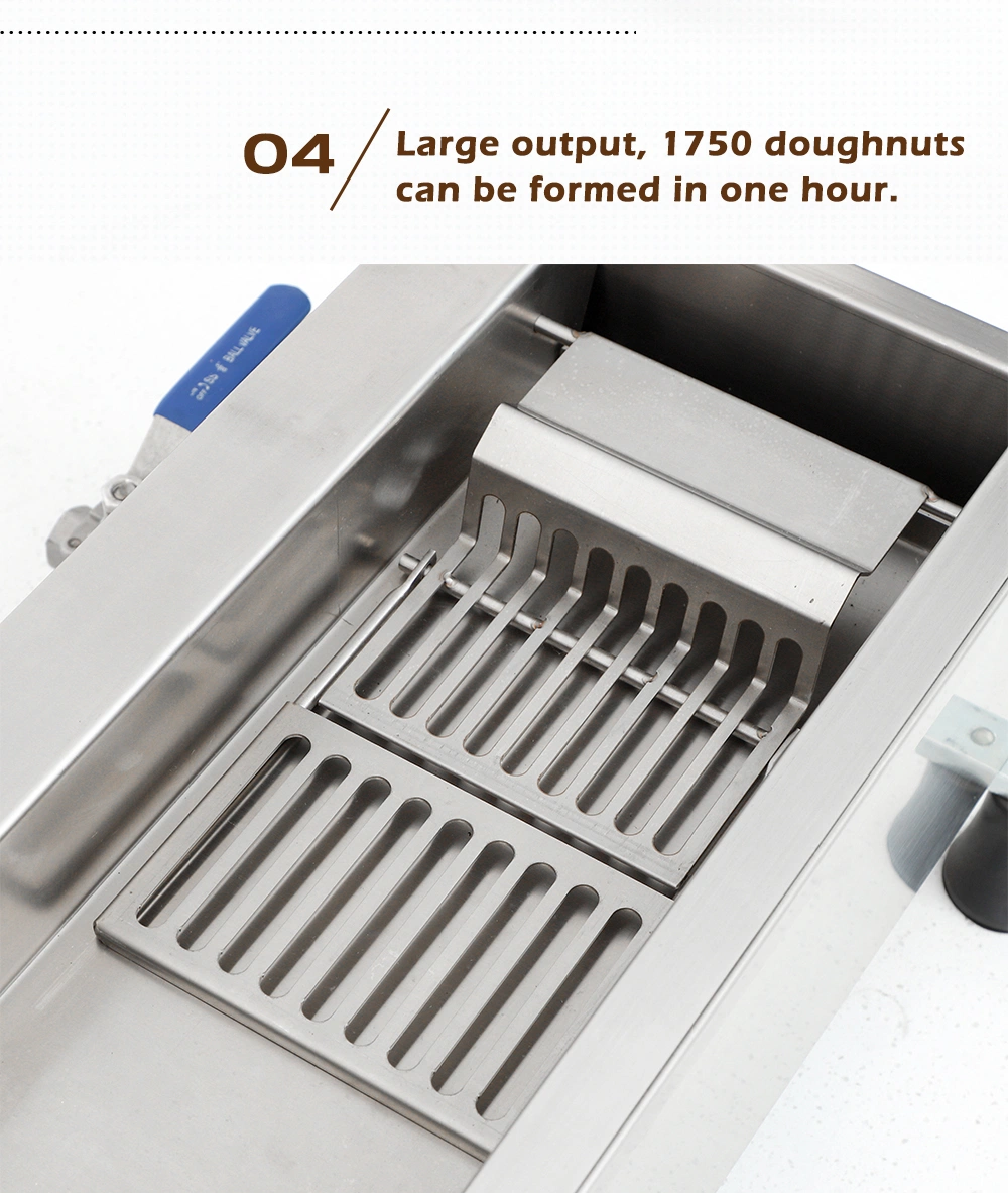 Commercial Automatic Donut Making Machine 2 Rows Auto Doughnut Maker with 3 Sizes Moulds Stainless Steel Auto Donuts