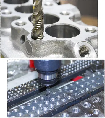 M8 X 1.25 Spiral Flute Thread Tap Metric Machine Threading Tap HSS Nitriding Coated Round Shank with Square End