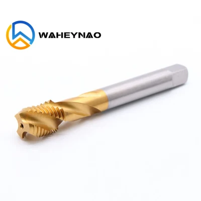 Waheynao Machine Tap DIN371 DIN 376 HSS Ticn Coated with Blue Ring Form B Spiral Pointed Machine Taps Thread Cutting Tool