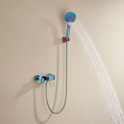 Cold Hot Mixer Tap Bath Shower Tap Wall Mounted Shower Faucet Set with Hand Shower