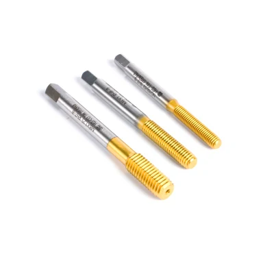 Straight Drill Taflet Tap Tools Standard Size Titanium HSS Steel Spiral Pointed Tap