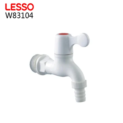 Lesso White Color Washing Machine Faucet Durable PVC Taps