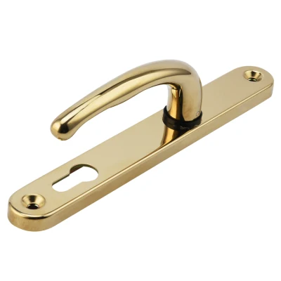 Gold PVD Europe Zinc Alloy Lever Door Handle on Round Rose
