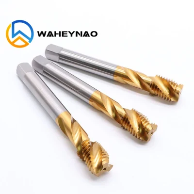 Waheynao Machine Tap DIN371 DIN 376 HSS Ticn Coated with Blue Ring Form B Spiral Pointed Machine Taps Thread Cutting Tool