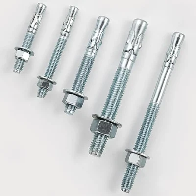 3/8&quot; X 3&quot; Wedge Anchor Zinc Plated Heavy Duty Fastener for Concrete and Cement Carbon Steel Concrete Anchor Bolts