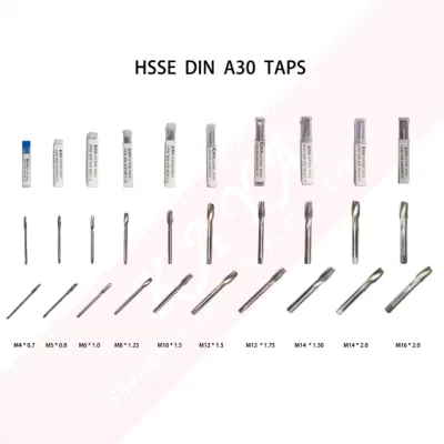 Hsse CNC Machine Tap Tin DIN 371 374 376 Metric Machine Screw Thread Tap A30 M5