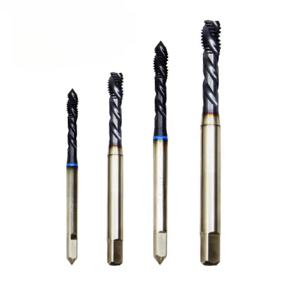DIN371 M3-M10 Spiral Flute Taps Metric Machine Taps with Ticn Coated
