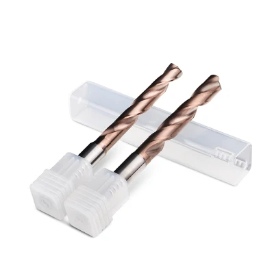Internal Drilling Tool Coolant Drill Bits 4 Flutes Solid Spiral Carbide Drills