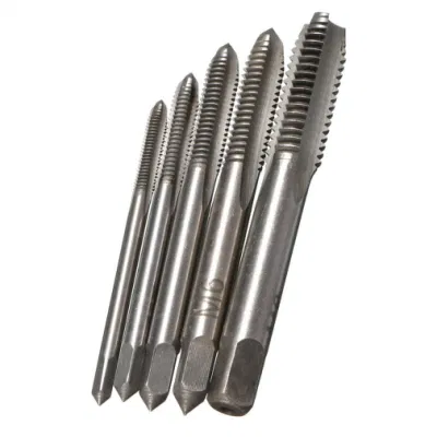 HSS 6542 Titanium Machine Right Hand Tap Drill 3 Flute M3 M4 M5 M6 M8 Spiral Point Thread Plug Handle Taps Die Tool Set
