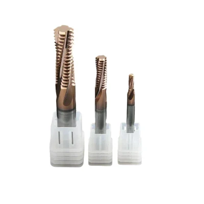 Single Flute Spiral End Mill Three-Tooth Solid Carbide Thread End Mill Full-Tooth Thread Mill Support Non-Standard Customization