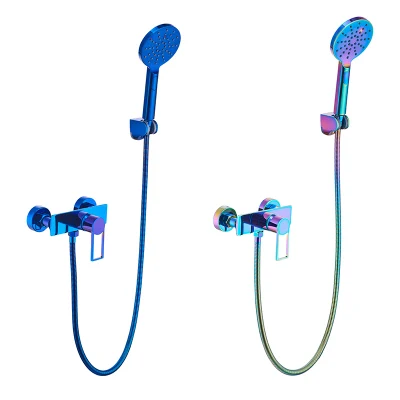 Cold Hot Mixer Tap Bath Shower Tap Wall Mounted Shower Faucet Set with Hand Shower