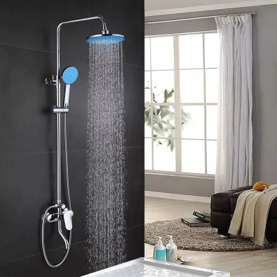 Luxury Rain Shower Faucets Hand Shower Mixer Tap Set Rain Fall Shower Set