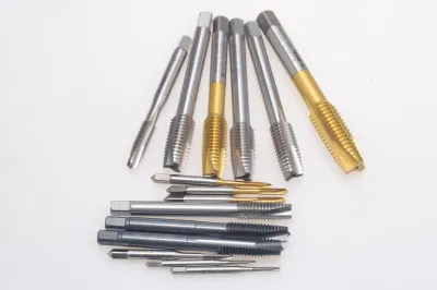 Straight Flute M64 DIN352 Cut Right Hand HSS Machine Taps Bright Ti-Coated 3PCS Set