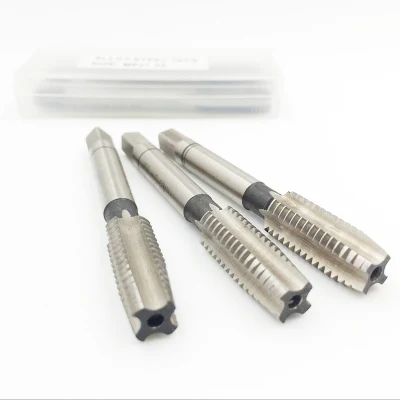 3PCS High Speed Steel Metric Hand Tap Set HSS Bright Finished Taper Plug Bottom