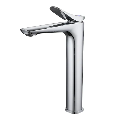 Modern Style Gun Gary Hot and Cold Copper Long Bathroom Tap