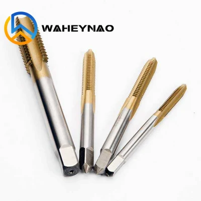 HSS 6542 HSS-E Cobalt Thread Tap Manufacturers Spiral Point Flute/Groove Machine Taps DIN371/DIN376 Tin Coated