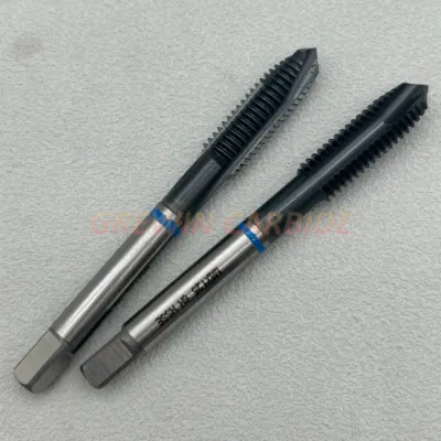 Grewin&Cowee-High Quality Hsse HSS-Pm Machine Taps Spiral Point Tap DIN371 DIN376 with Blue Ring for Through Hole for Stainless Steel, Nickel Alloy, Titanium