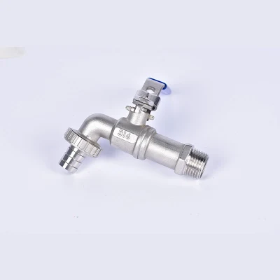 Single Handle Double Outlet Multi-Function Outdoor Water Valve Brass Faucet Bibcock Washing Machine Water Tap