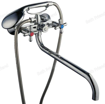 Zinc Long 18-30cm Bottom Spout Russia Tadzhikistan Hotel Project Used Bath Shower Mixer Faucet