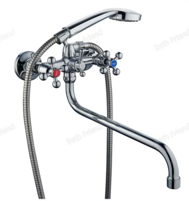 Zinc Long 18-30cm Bottom Spout Russia Tadzhikistan Hotel Project Used Bath Shower Mixer Faucet