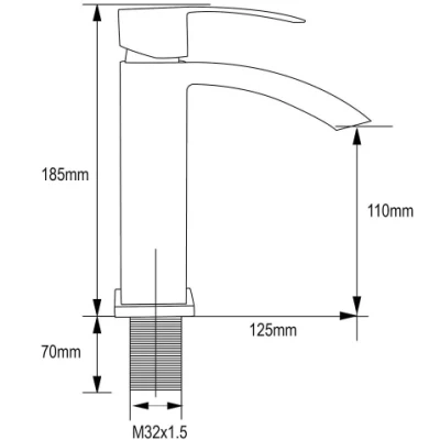 Aquacubic Gold Bathroom Basin Faucet Copper Fashion Copper Bottom Square Single Hole Household Cold Hot Sink Taps